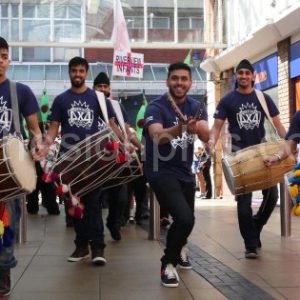 4x4 Dhol Drummers performing in the Parade