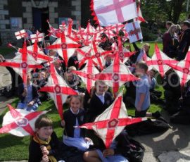 St Johns Primary showcasing their art work for the parade