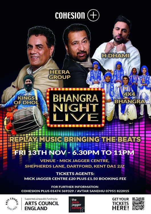 Bhangra Night Live A4 poster 2026